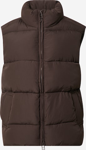 Monki Vest 'Lacy' in Brown: front