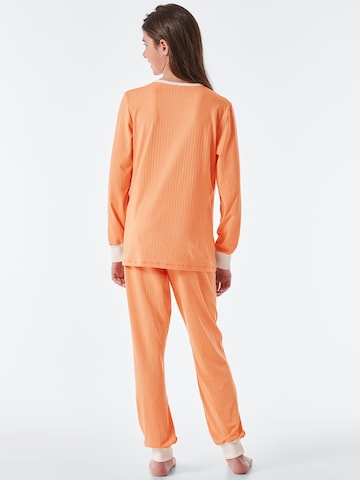 SCHIESSER Pyjama 'Natural Rhythm' in Orange