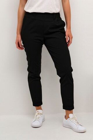 Coupe slim Pantalon 'Nanci Jillian' Kaffe en noir : devant