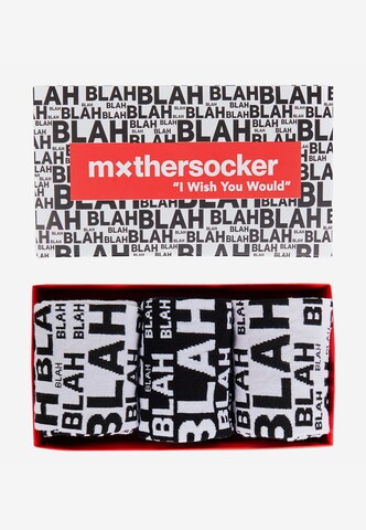 Mxthersocker Socks 'UNHINGED - BLAH-BLAH' in Black