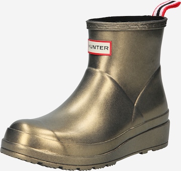 HUNTER Rubber Boots in Gold: front