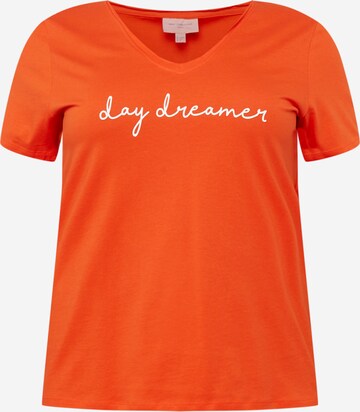 ONLY Carmakoma Shirt 'QUOTE' in Orange: front