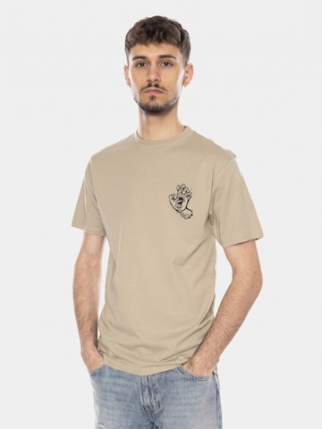 T-Shirt 'TAMPED SCREAMING HAND T-SHIRT STONE GREY' Santa Cruz en gris : devant