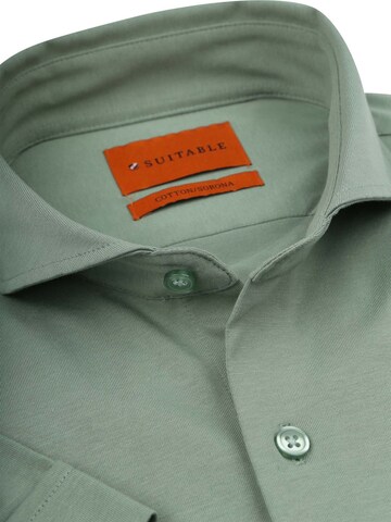 Suitable Slim fit Button Up Shirt in Green