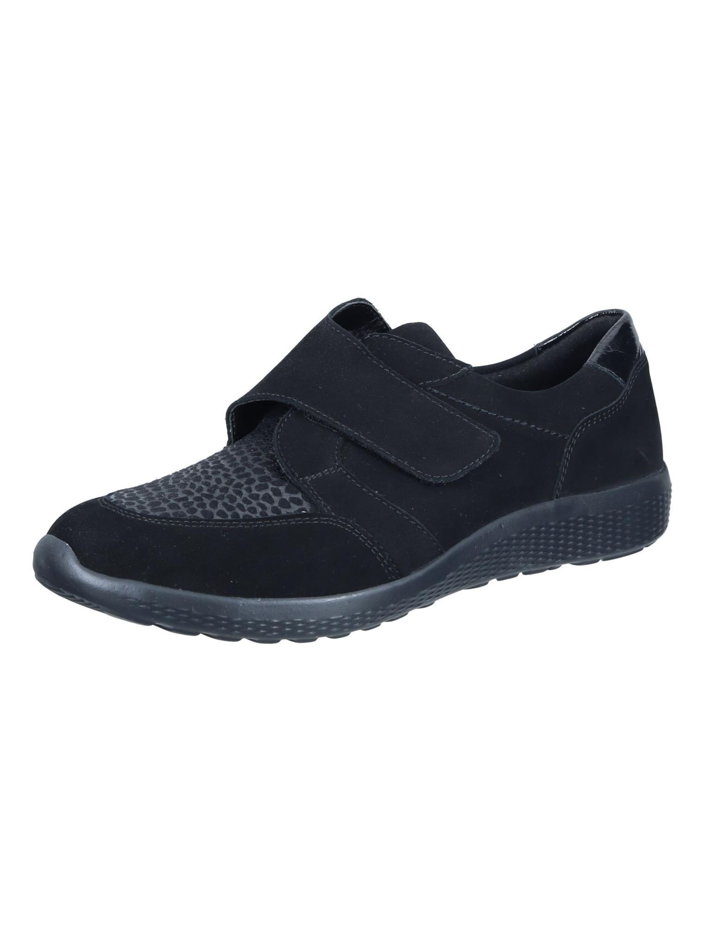 WALDLÄUFER Classic Flats 'Slipper' in Black: front
