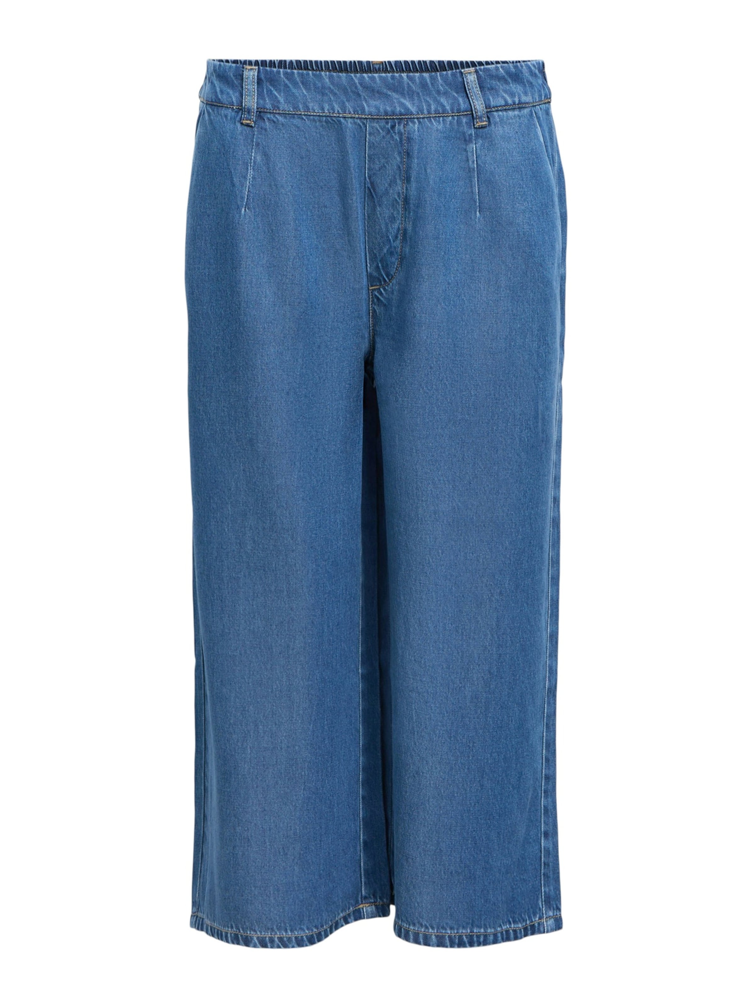 OBJECT Wide Leg Housut 'OBJFRAME' värissä sininen: etupuoli