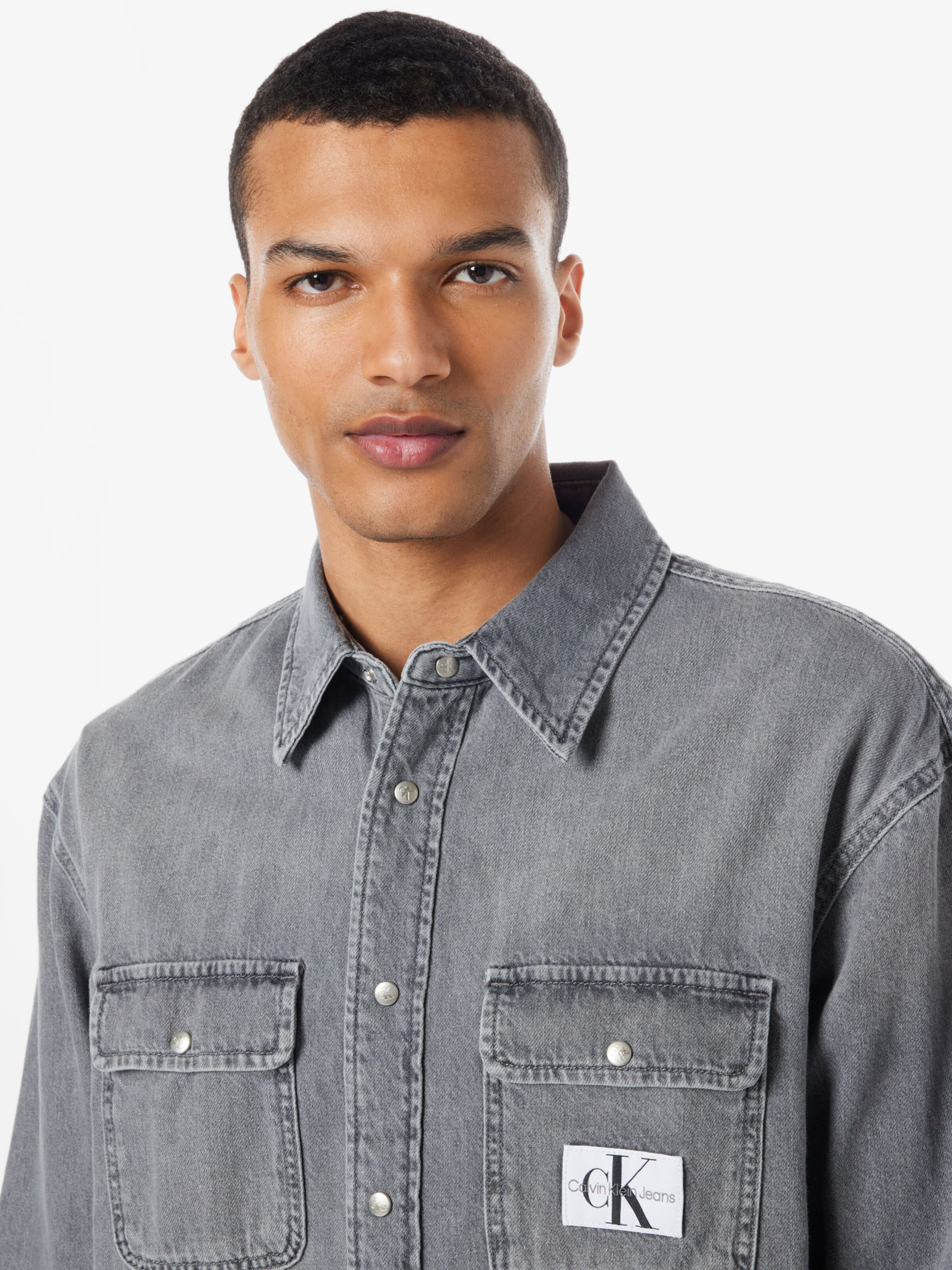 Männer Hemden Calvin Klein Jeans Hemd in Grau - ZI95793 Männer Hemden Calvin Klein Jeans Hemd in Grau - ZI95793