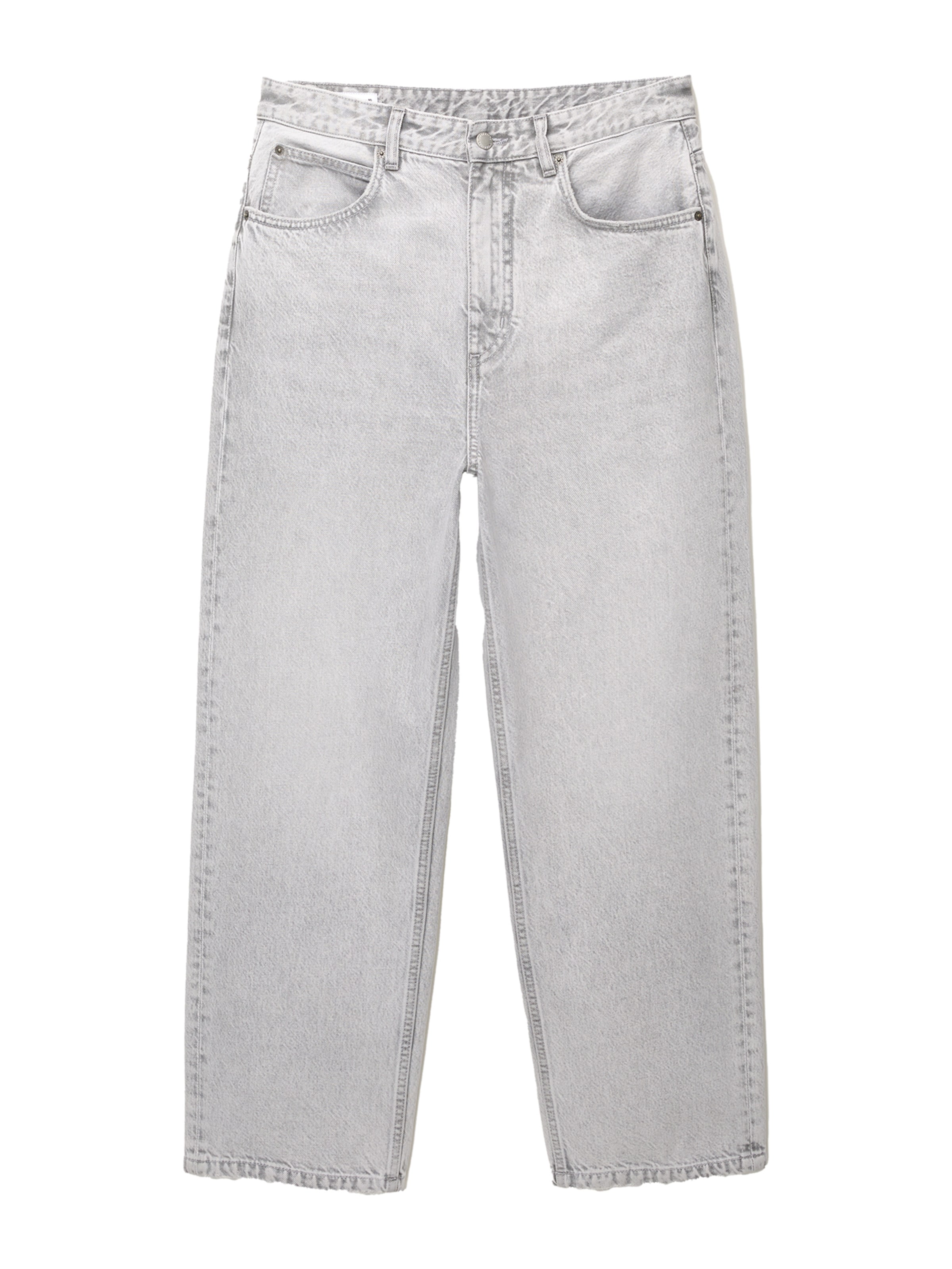 Pull&Bear Loosefit Jeans in Grijs: voorkant