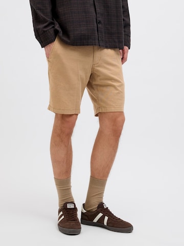 Regular Pantalon chino JACK & JONES en beige : devant