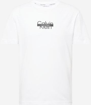 T-Shirt Calvin Klein en blanc : devant