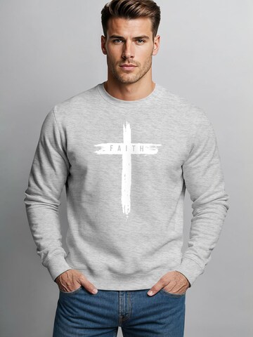 Neverless Sweatshirt 'Faith' in Grey