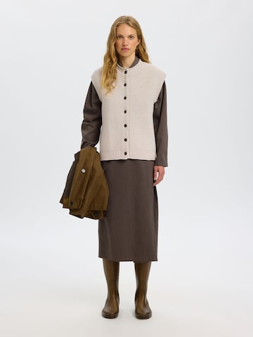 SELECTED - Chaleco de punto en gris