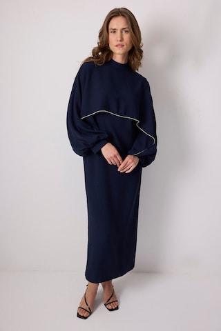 Touche Prive Jurk 'Elbise' in Blauw: voorkant