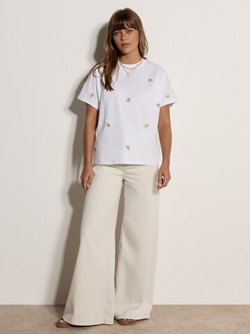 T-shirt ' ' Apricot en blanc