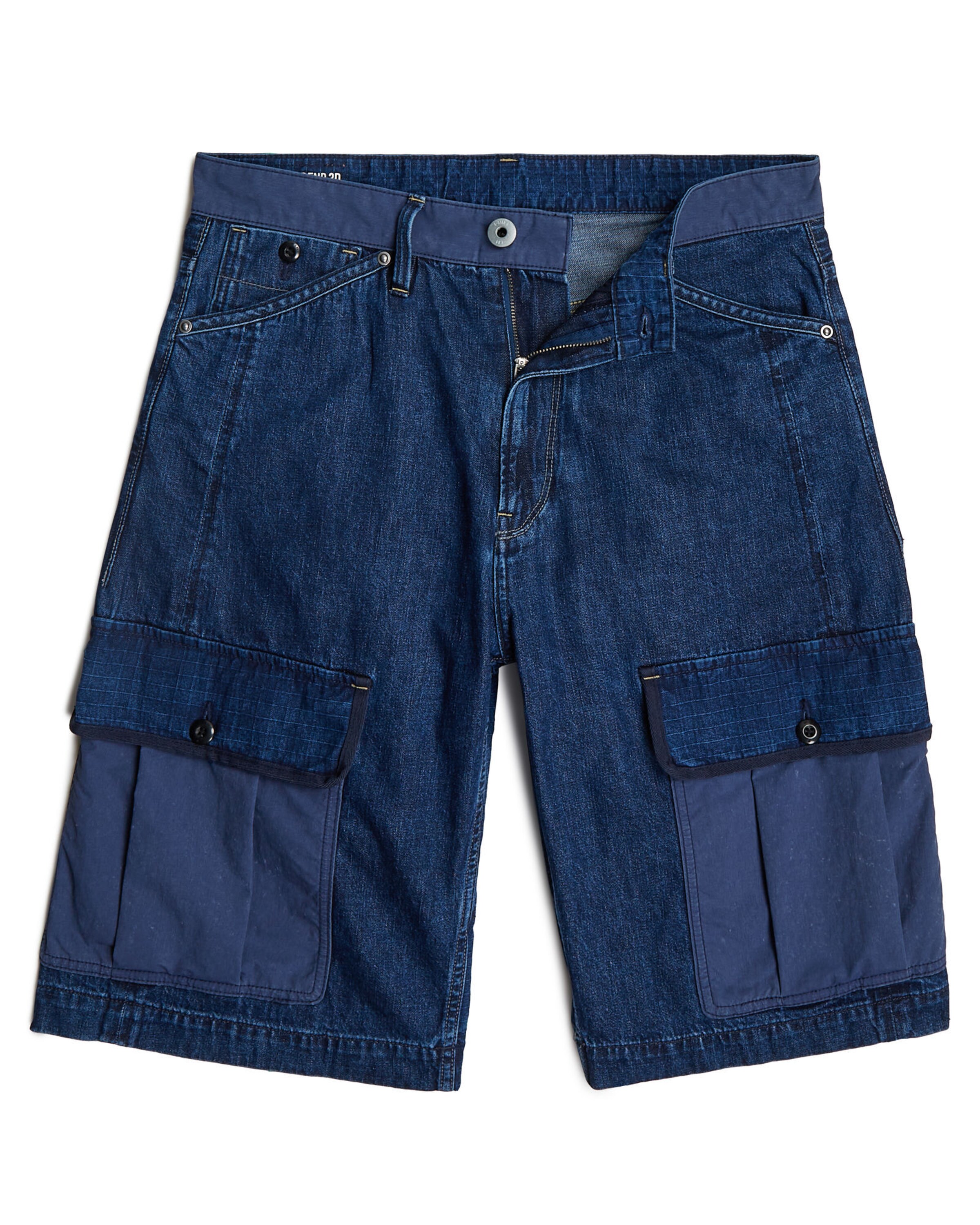 G-STAR Loosefit Cargobroek in Blauw: voorkant