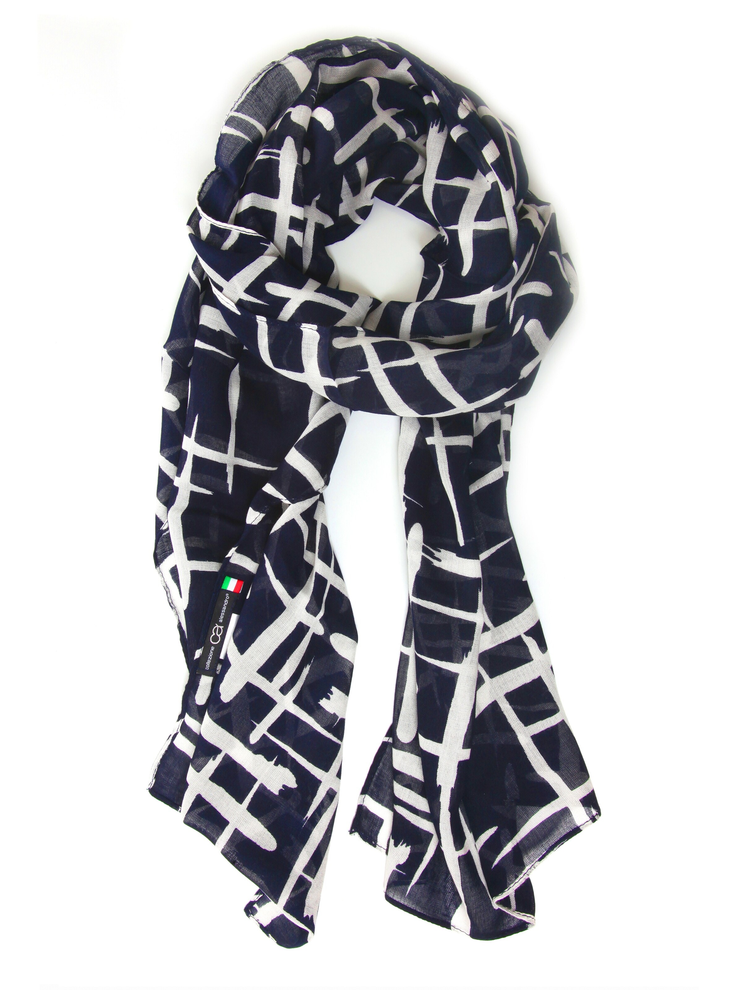 COLLEZIONE ALESSANDRO Scarf 'Japan' in Blue: front