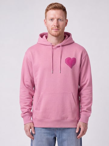 Felpa 'Pink Heart' di Watapparel in rosa: frontale