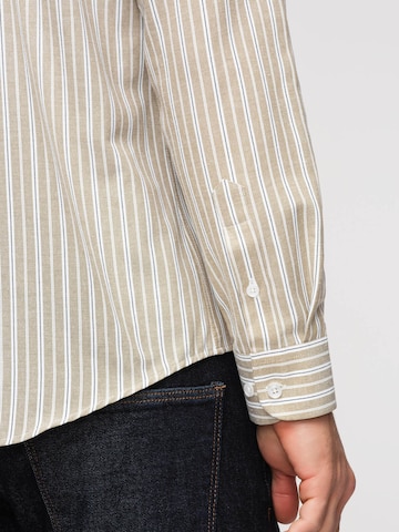 Ombre Regular fit Zakelijk overhemd in Beige