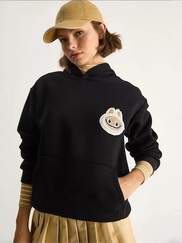 Bianco Lucci Sweatshirt in Zwart: voorkant