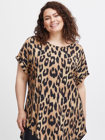 Fransa - Camiseta 'DOT' en marrón: frente