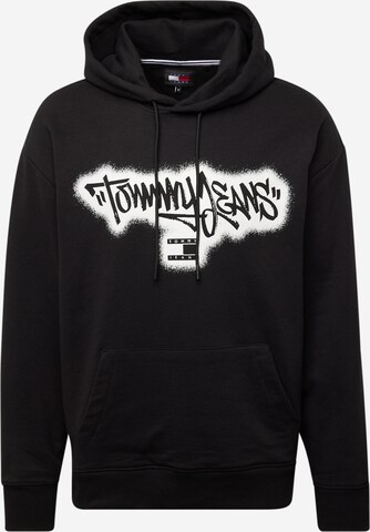 Felpa di Tommy Jeans in nero: frontale