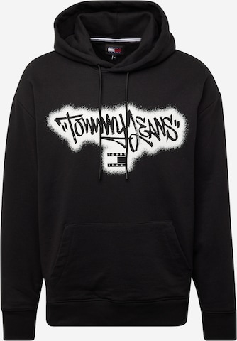 Tommy Jeans Sweatshirt in Black: front