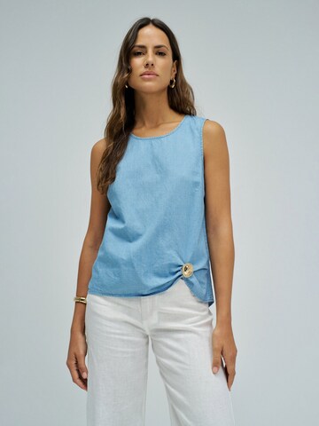 Salsa Jeans Bluse in Blau: Vorderseite
