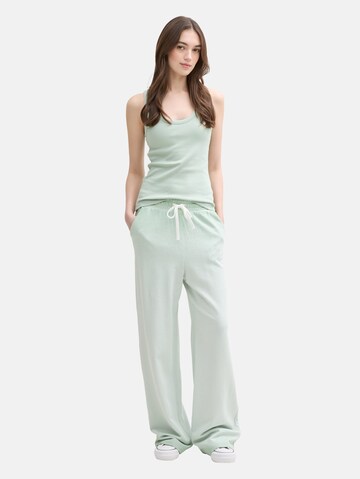 TOM TAILOR DENIM Wide leg Broek in Groen