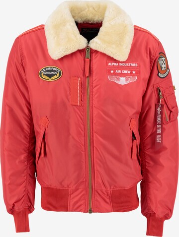 ALPHA INDUSTRIES Winterjas 'Injector III Air Force' in Rood: voorkant