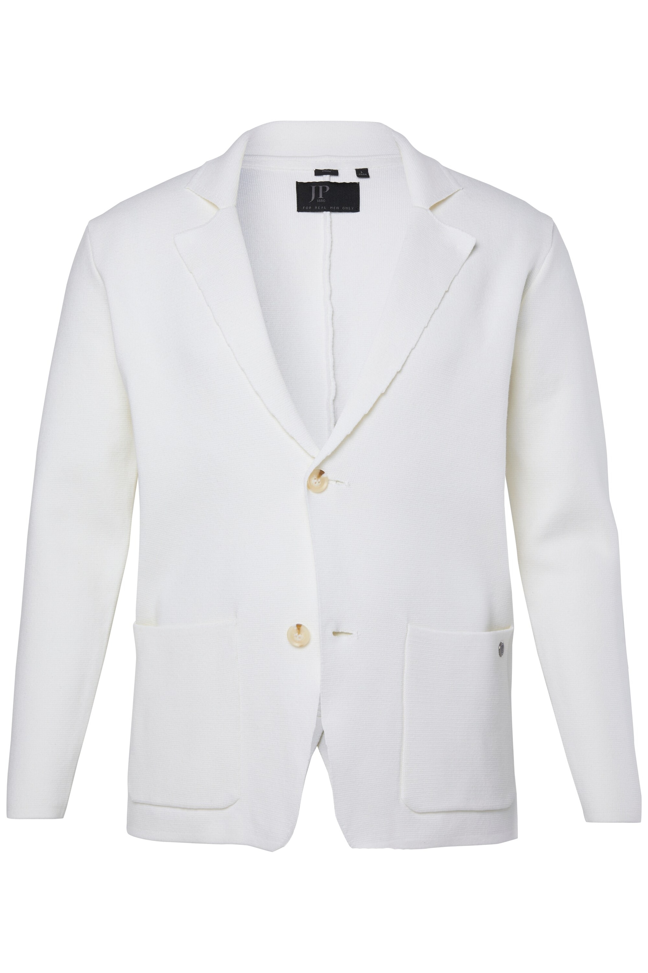 JP1880 Strickjacke in Weiß: Vorderseite
