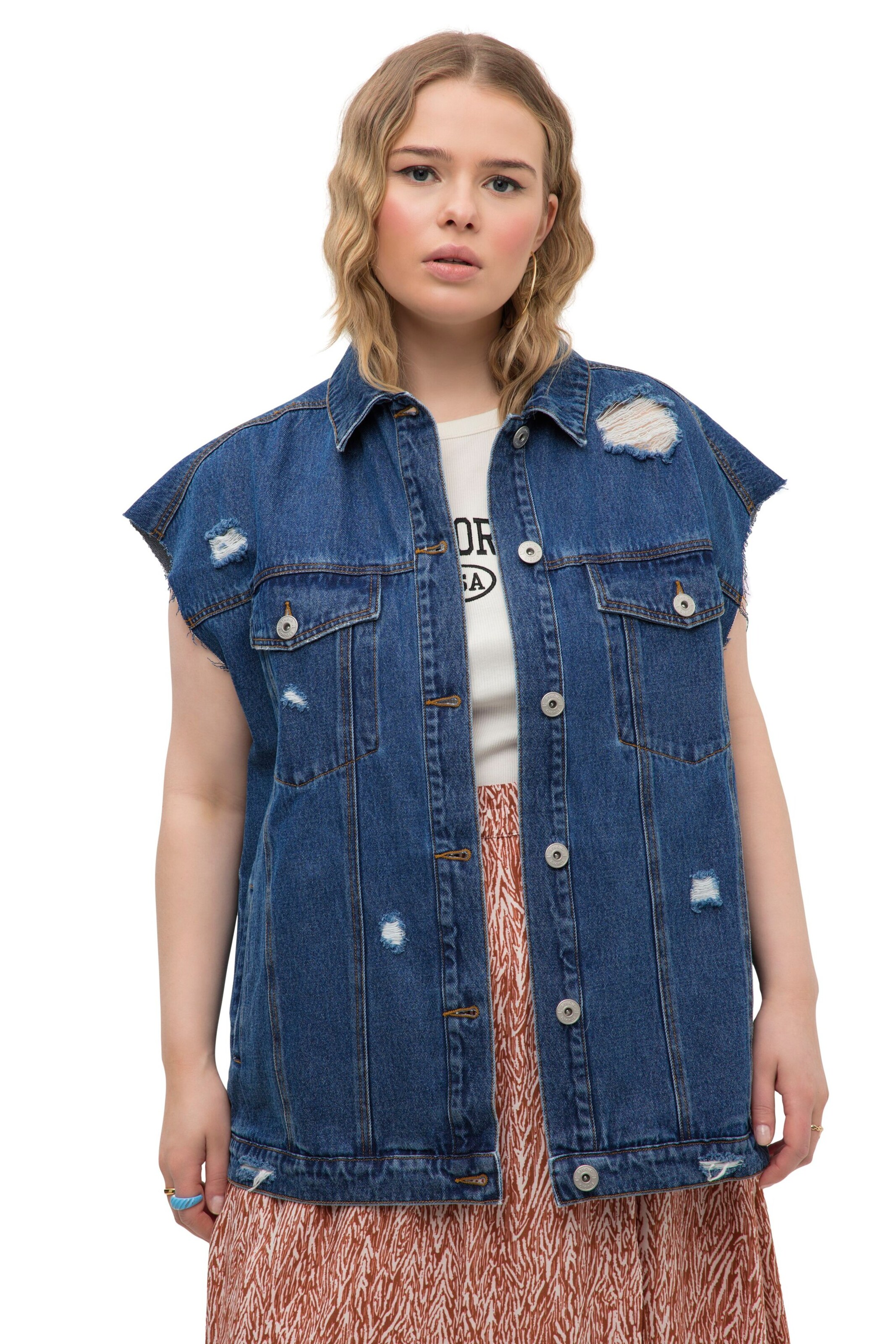 Studio Untold Weste in Blau: Vorderseite