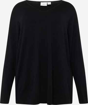 ONLY Carmakoma Sweater 'IBI' in Black: front