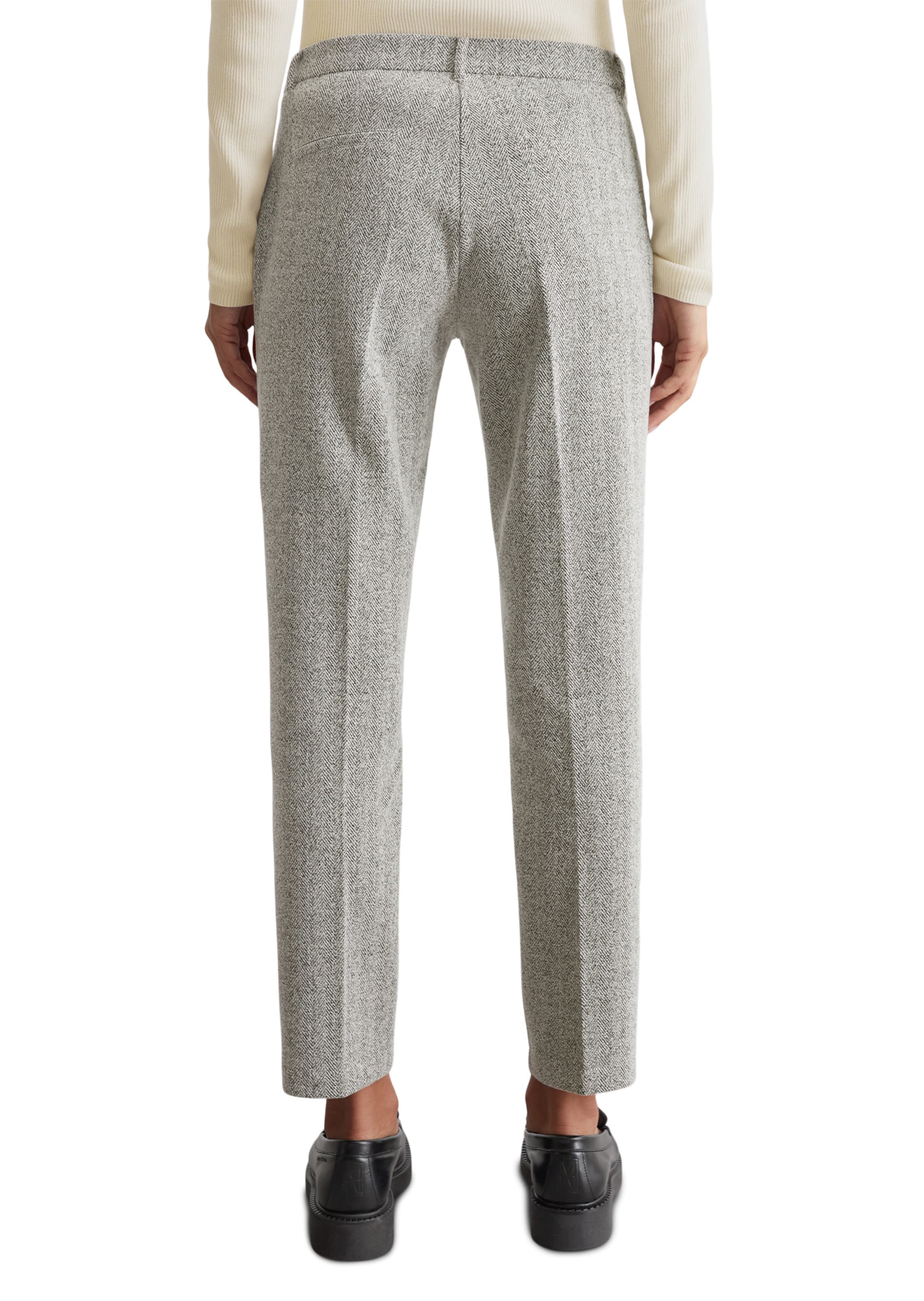 Marc O'Polo Regular Bandplooibroek in Grijs