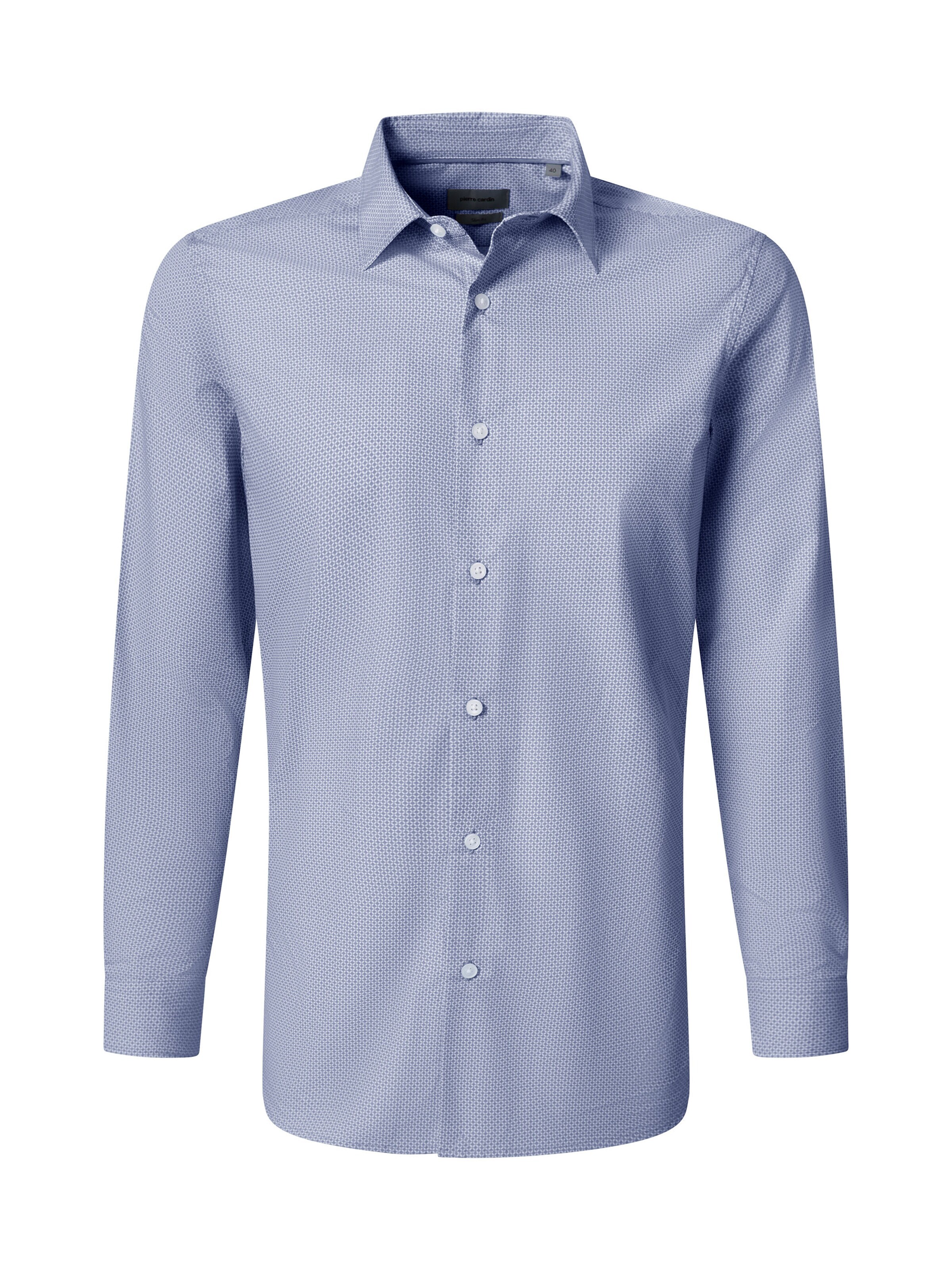 PIERRE CARDIN Hemd im Slim Fit in Blau: Vorderseite