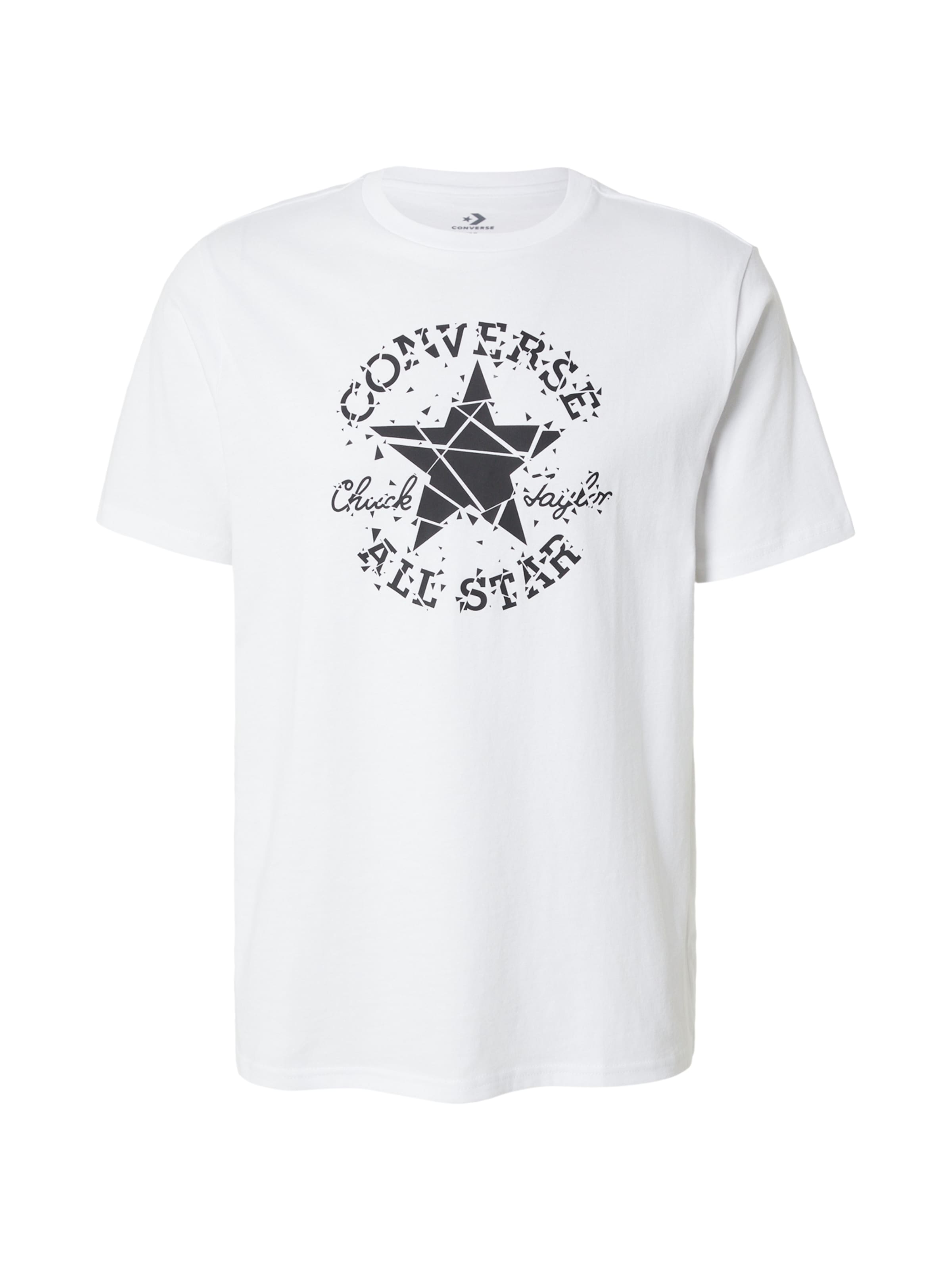 CONVERSE Μπλουζάκι 'BROKEN GLASS' σε λευκό: μπροστά
