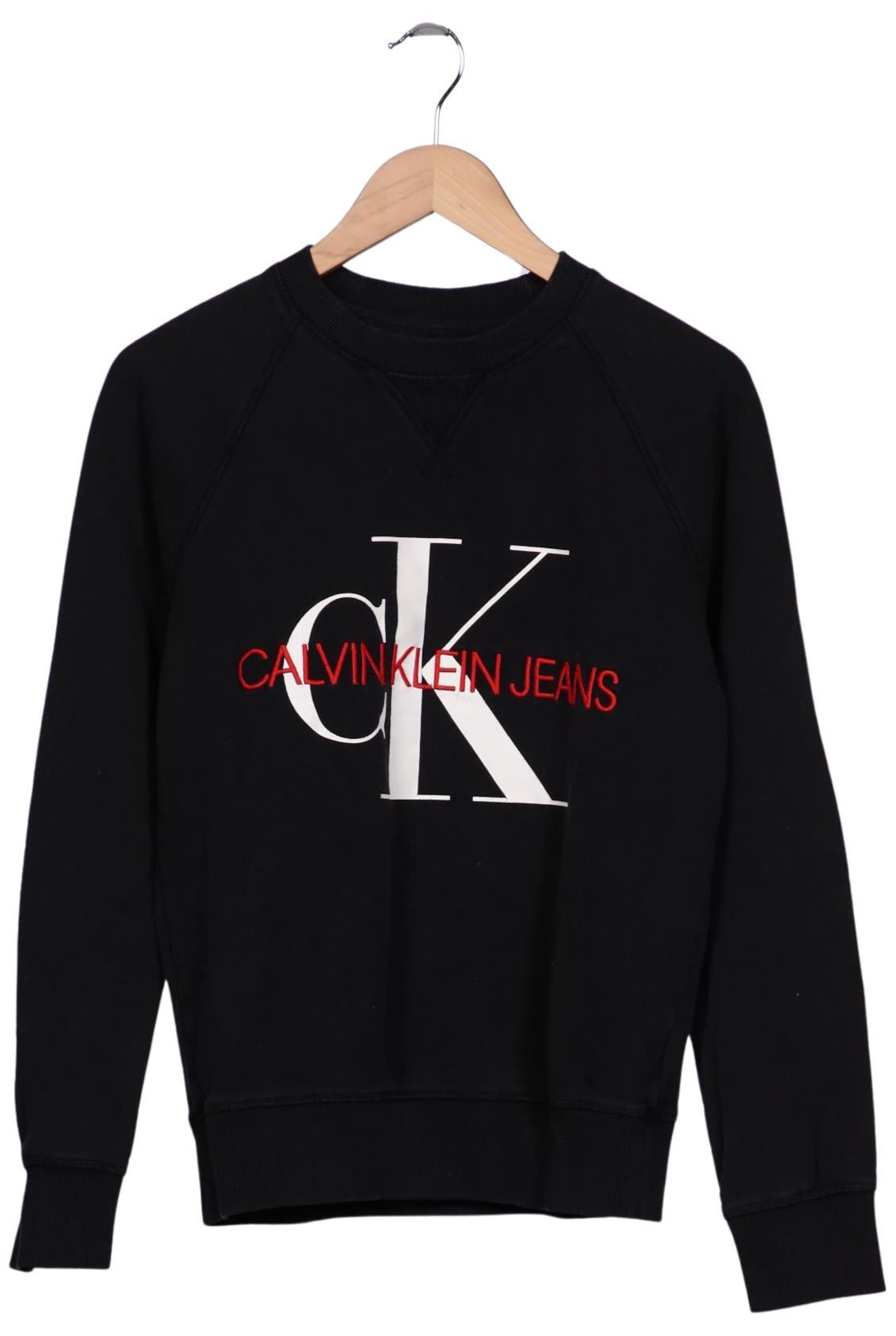 Calvin Klein Jeans Sweatshirt & Zip-Up Hoodie in S in Black: front