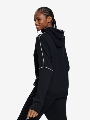 ESPRIT Athletic Zip-Up Hoodie in Black