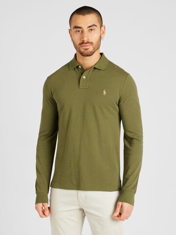 Polo Ralph Lauren Slim fit Μπλουζάκι σε πράσινο: μπροστά