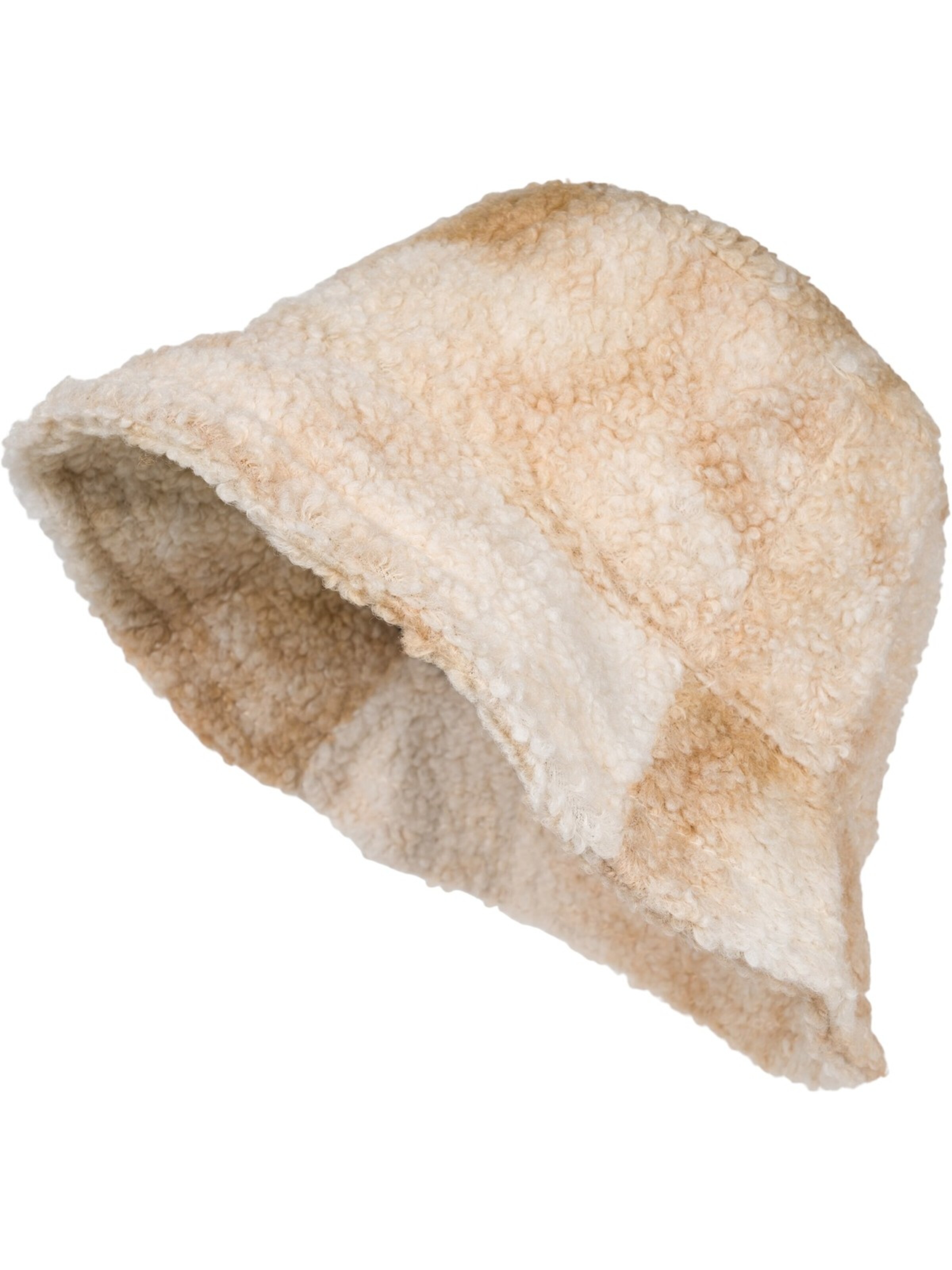 styleBREAKER Hat 'Teddyfell Fischerhut Ombré' in Beige: front
