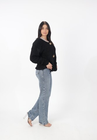 Elara Gebreid vest in Zwart