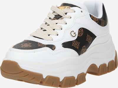 GUESS Sneakers 'Brecky 3' in Caramel / Dark brown / White, Item view