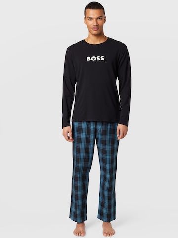 BOSS Black Pyjama lang 'Easy' in Blauw: voorkant