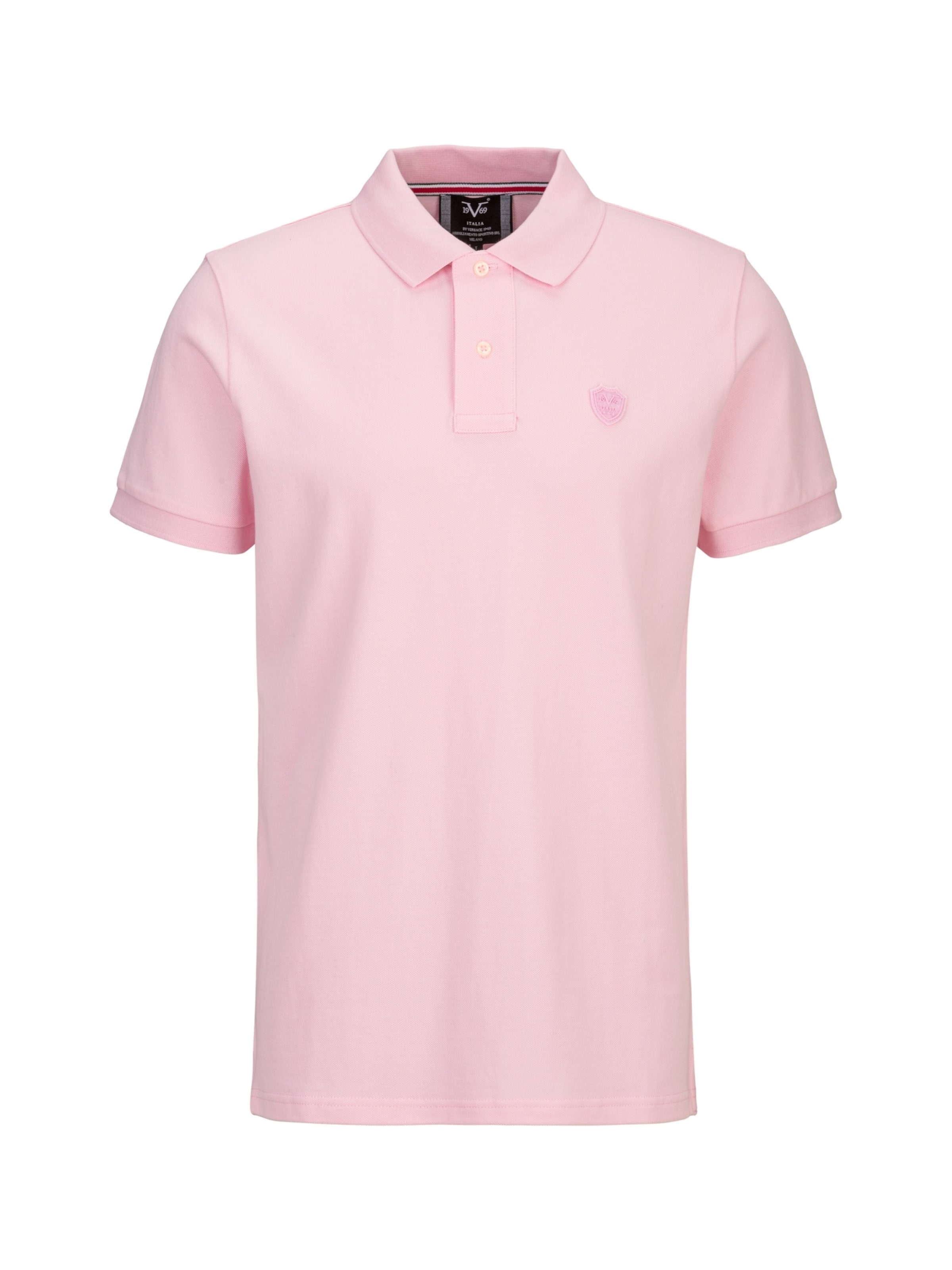 19V69 ITALIA Poloshirt 'Emilio' in Pink: Vorderseite