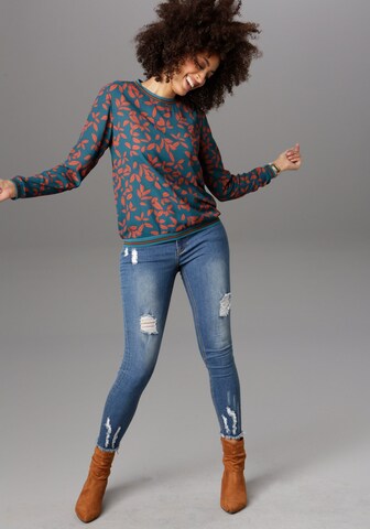 Aniston SELECTED Shirtbluse in Blau