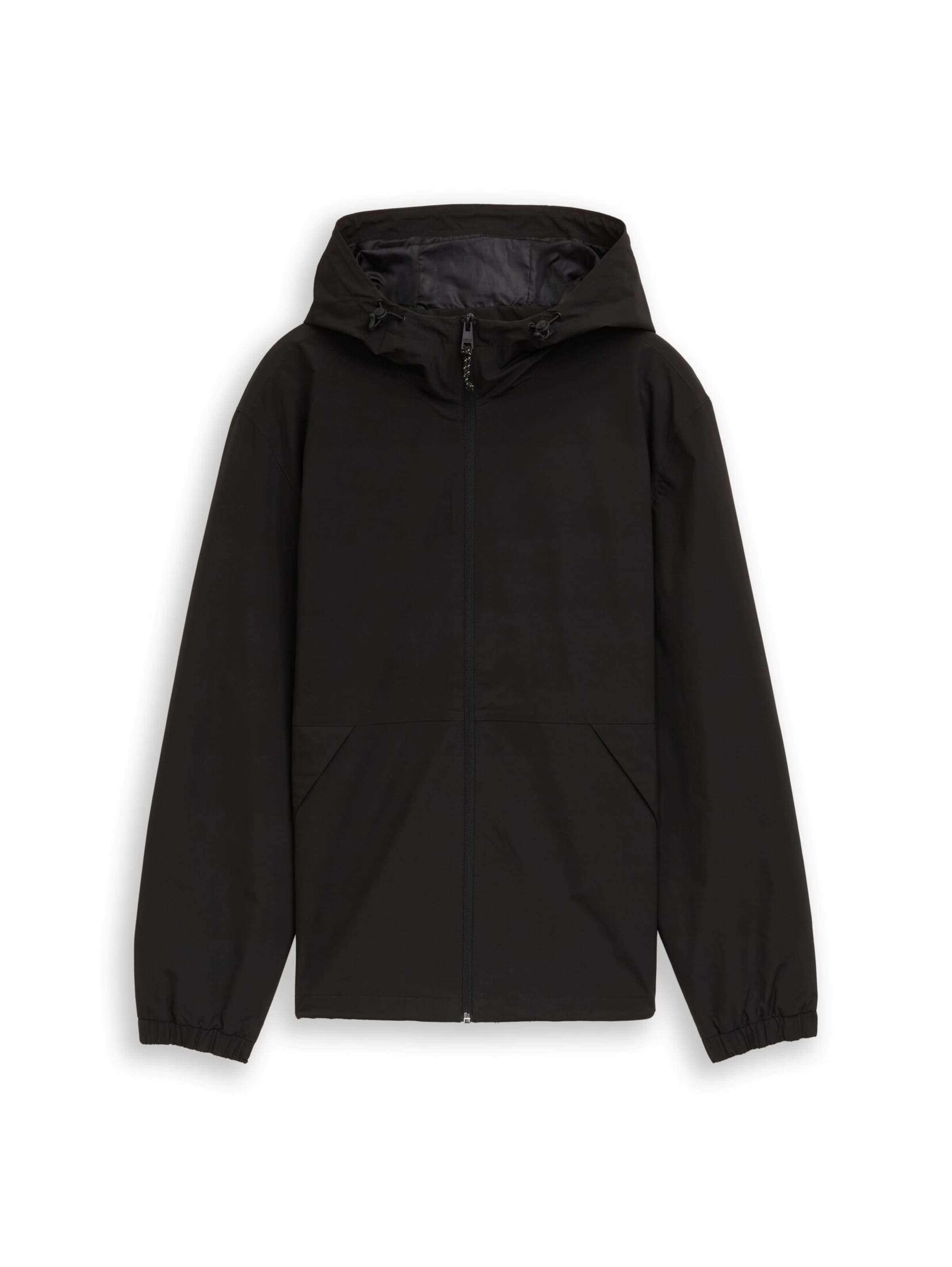 TOM TAILOR DENIM Between-season jacket in Black: front