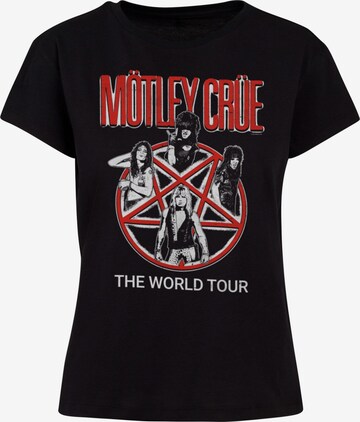 Merchcode Shirt 'Motley Crue - Vintage World Tour' in Zwart: voorkant