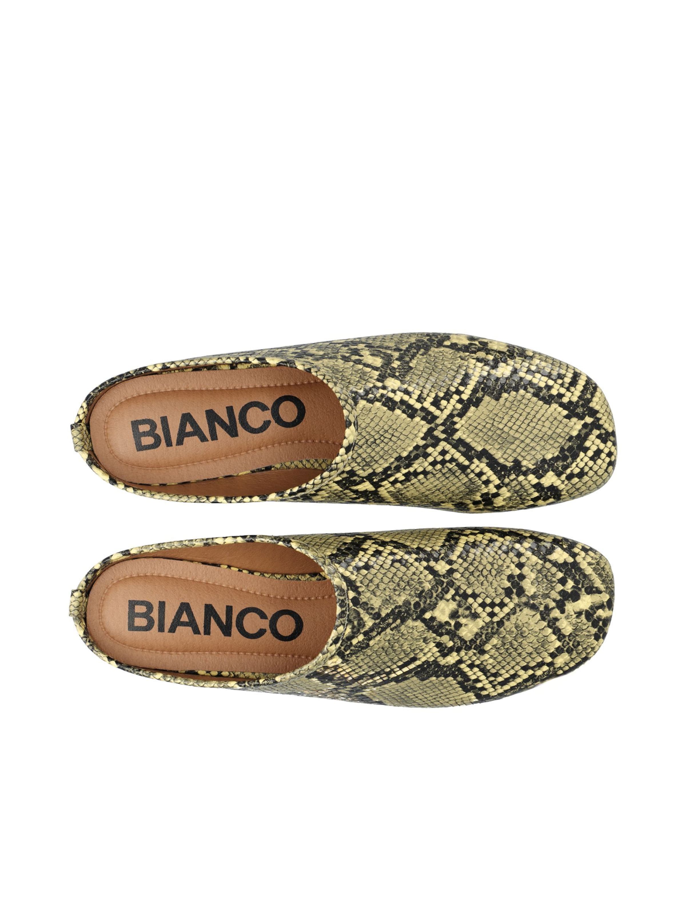 Bianco Pantolette 'Mules' in Gelb