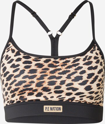 P.E Nation Bustier Sports-BH 'Power Move' i brun: forside