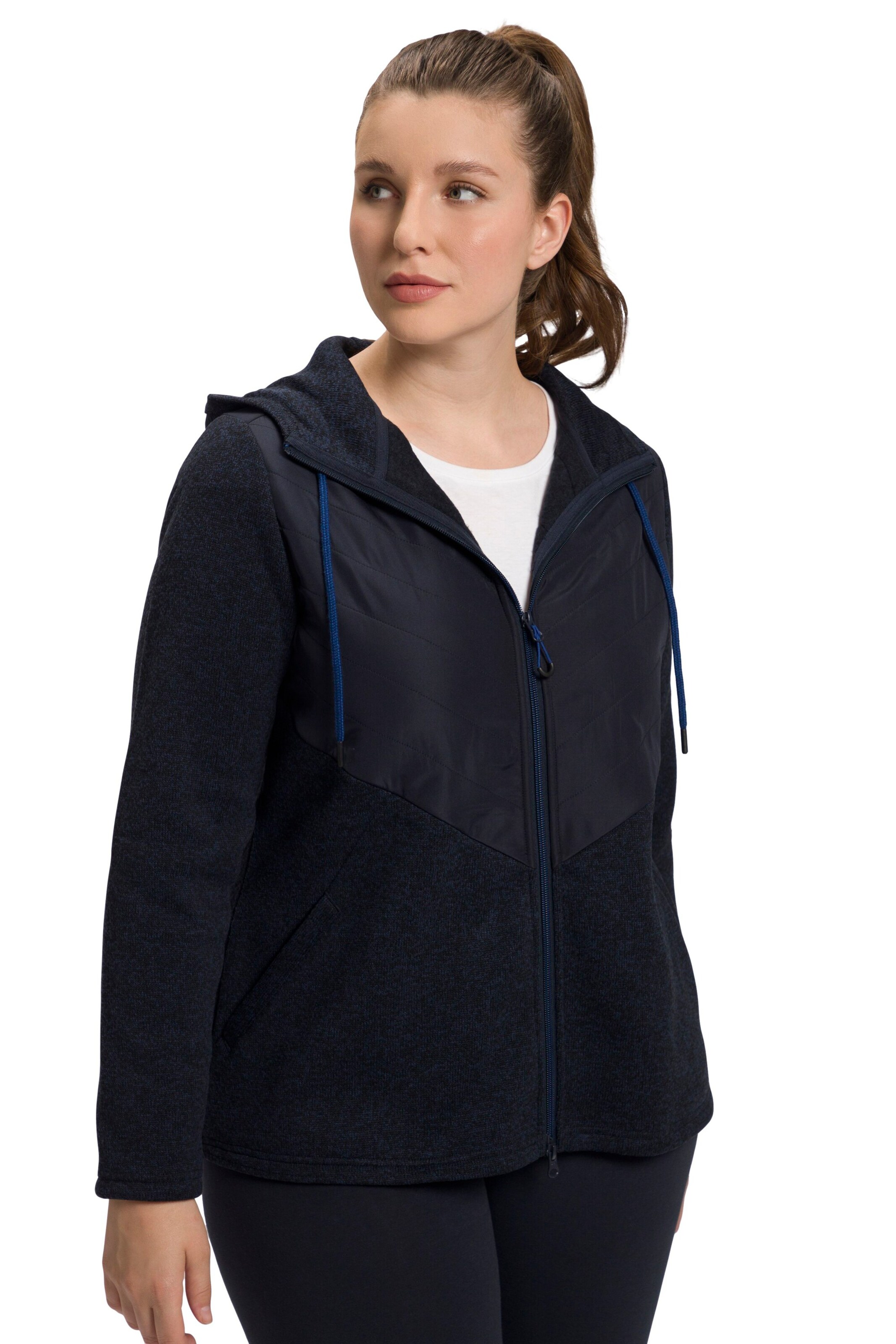 Ulla Popken Between-season jacket in Blue: front