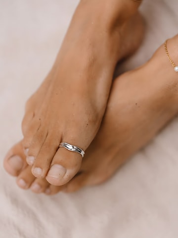 hiBALI Foot Jewelry 'Bold Raw' in Silver